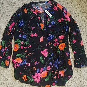 Old Navy Tunic Shirt Floral NWT Large